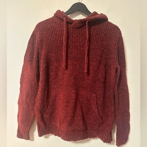 American Eagle Outfitters Maroon Knit Sweater Cotton/ silk / wool blend